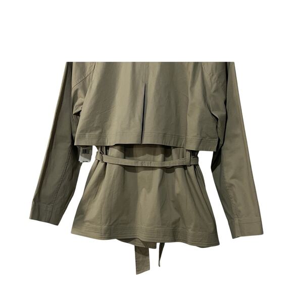VELVET BY GRAHAM & SPENCER WOMENS SMALL NANCY COTTON BLEND TRENCH COAT KHAKI NEW - Picture 10 of 15